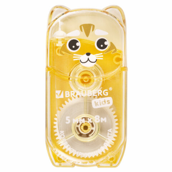 картинка Корректирующая лента BRAUBERG KIDS "ЗВЕРЯТА", 5 мм х 8 м, механизм перемотки, корпус ассорти, блистер, 272499 от магазина МОЛТИ
