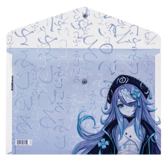картинка Папка-конверт с кнопкой ERICH KRAUSE "Manga Girls", А4, до 120 л., ассорти, 0,18 мм, 61156 от магазина МОЛТИ